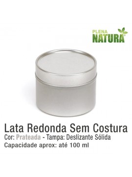 Lata Redonda, sem Costura - Prata - 100ml